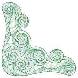 Rippled Symmetry Corners 05(Lg) machine embroidery designs