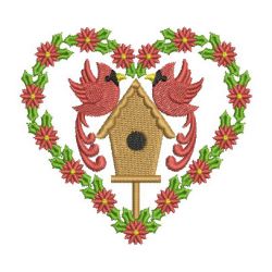 Christmas Cardinals machine embroidery designs