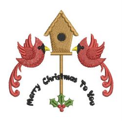 Christmas Cardinals 02 machine embroidery designs