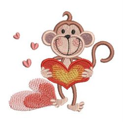Valentine Monkey 01 machine embroidery designs