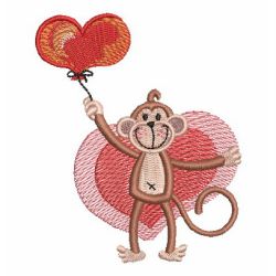 Valentine Monkey 03 machine embroidery designs