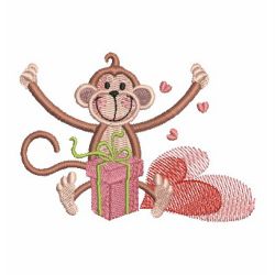 Valentine Monkey 07 machine embroidery designs