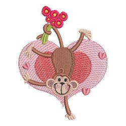 Valentine Monkey 08 machine embroidery designs