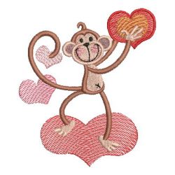 Valentine Monkey 09 machine embroidery designs