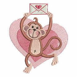 Valentine Monkey 10 machine embroidery designs