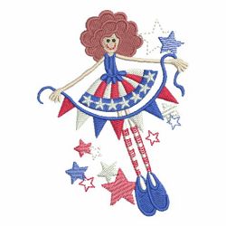 Cute Patriotic Girl machine embroidery designs
