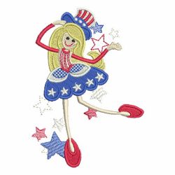 Cute Patriotic Girl 02 machine embroidery designs