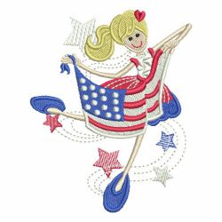 Cute Patriotic Girl 03 machine embroidery designs