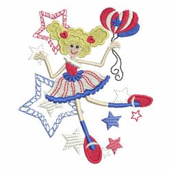 Cute Patriotic Girl 07 machine embroidery designs