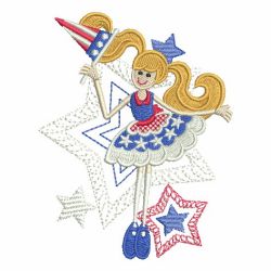 Cute Patriotic Girl 08 machine embroidery designs