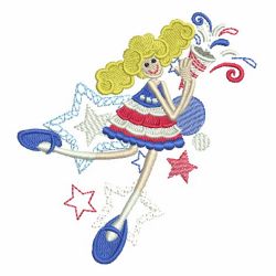 Cute Patriotic Girl 09 machine embroidery designs