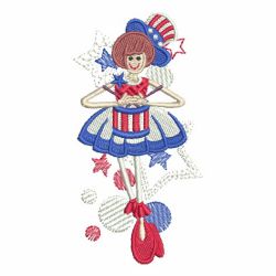 Cute Patriotic Girl 10 machine embroidery designs