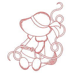 Redwork Sewing Sunbonnets 02(Md) machine embroidery designs