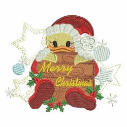 Cute Christmas Duck 09 machine embroidery designs