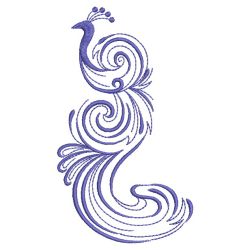 Swirly Peacocks(Md) machine embroidery designs