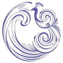 Swirly Peacocks 02(Sm) machine embroidery designs