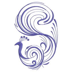 Swirly Peacocks 04(Lg) machine embroidery designs