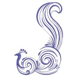 Swirly Peacocks 08(Lg) machine embroidery designs