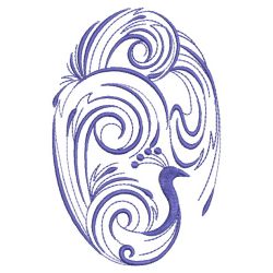 Swirly Peacocks 10(Sm) machine embroidery designs