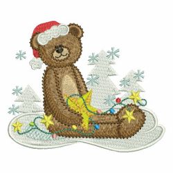 Cute Christmas Teddy Bear 02 machine embroidery designs