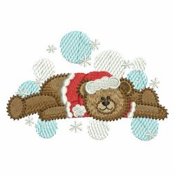 Cute Christmas Teddy Bear 04 machine embroidery designs