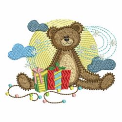 Cute Christmas Teddy Bear 06 machine embroidery designs