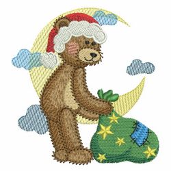 Cute Christmas Teddy Bear 08 machine embroidery designs