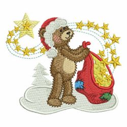 Cute Christmas Teddy Bear 09 machine embroidery designs