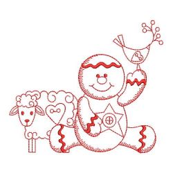 Redwork Country Ginger 1 05(Sm) machine embroidery designs
