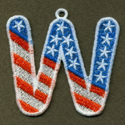 FSL Patriotic Alphabet 1 23 machine embroidery designs