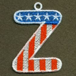 FSL Patriotic Alphabet 1 26 machine embroidery designs