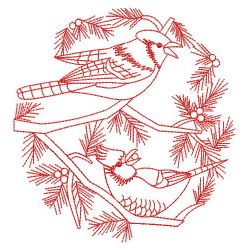 Redwork Blue Jay 2 04(Lg) machine embroidery designs