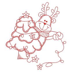 Redwork Cute Reindeer 02(Md) machine embroidery designs