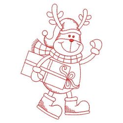 Redwork Cute Reindeer 04(Sm) machine embroidery designs