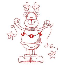 Redwork Cute Reindeer 07(Md)