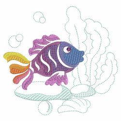 Colorful Tropical Fish 03(Md) machine embroidery designs
