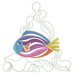 Colorful Tropical Fish 04(Md) machine embroidery designs