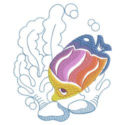Colorful Tropical Fish 06(Lg) machine embroidery designs