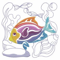 Colorful Tropical Fish 08(Md) machine embroidery designs