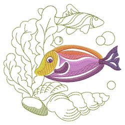 Colorful Tropical Fish 09(Lg) machine embroidery designs