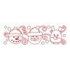 Redwork Christmas Border 05(Sm)