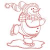 Redwork Christmas Snowman 10(Md)