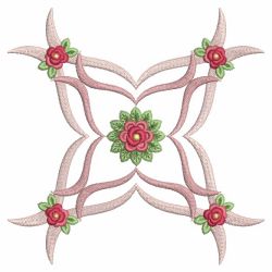 Pink Ribbon Rose Quilts 01(Md) machine embroidery designs