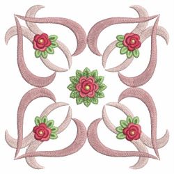 Pink Ribbon Rose Quilts 04(Lg) machine embroidery designs