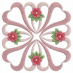 Pink Ribbon Rose Quilts 06(Md) machine embroidery designs