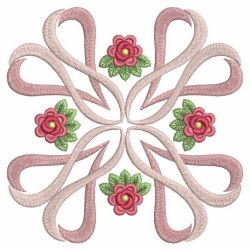 Pink Ribbon Rose Quilts 08(Sm) machine embroidery designs