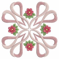 Pink Ribbon Rose Quilts 08(Sm) machine embroidery designs