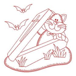 Redwork Halloween Animals 09(Lg) machine embroidery designs