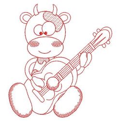 Redwork Musical Animals 06(Lg)