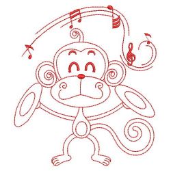 Redwork Musical Animals 10(Md) machine embroidery designs